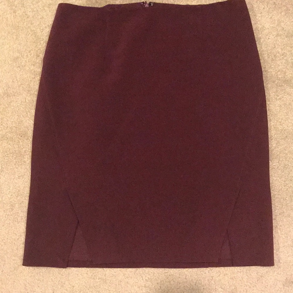 Burgundy White House Black Market penci skirt.